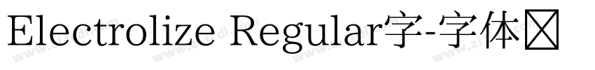 Electrolize Regular字字体转换